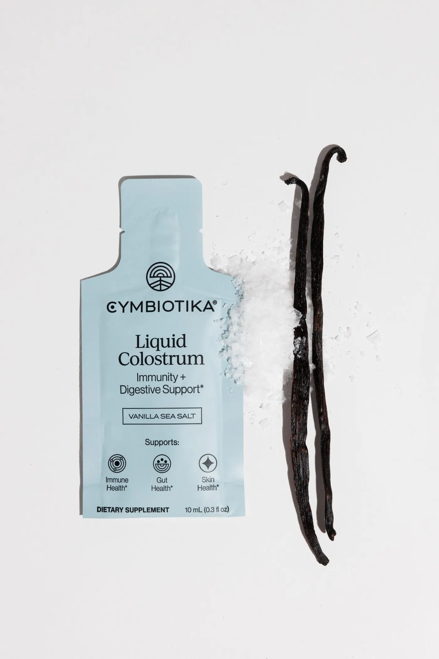 Colostrum packet with vanilla and sea salt