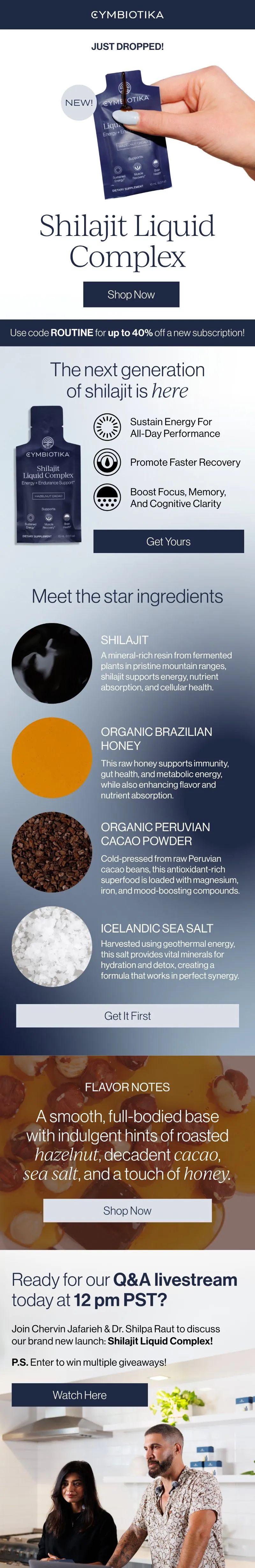 Email: Just dropped: Shilajit Liquid Complex