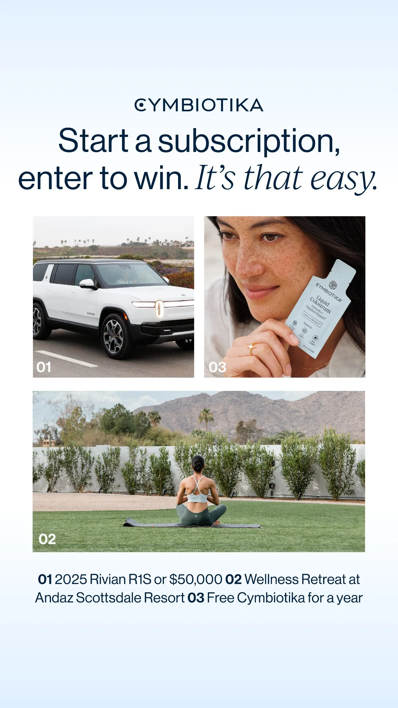 Start a subscription, enter to win