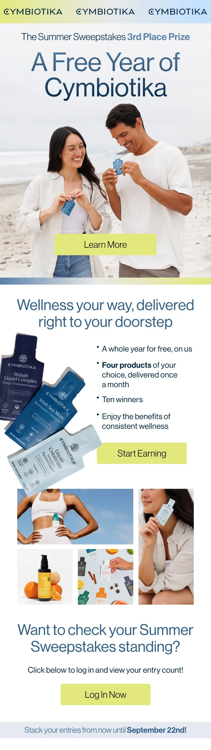 Email: A free year of Cymbiotika