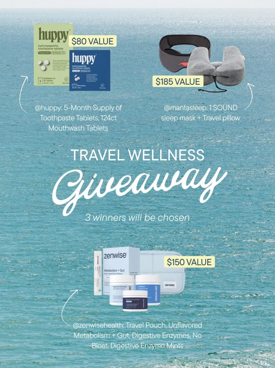 Travel Wellness Giveaway with huppy and Manta Sleep